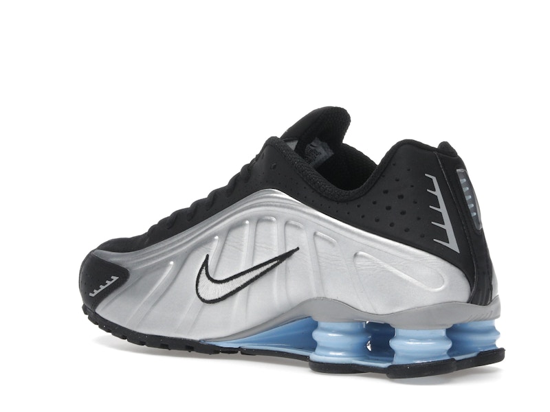 Nike Shox R4 Metallic Silver Black Psychic Blue