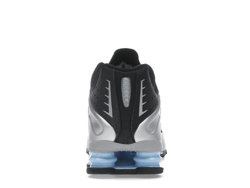 Nike Shox R4 Metallic Silver Black Psychic Blue