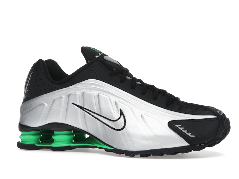 Nike Shox R4 Metallic Silver Green Shock