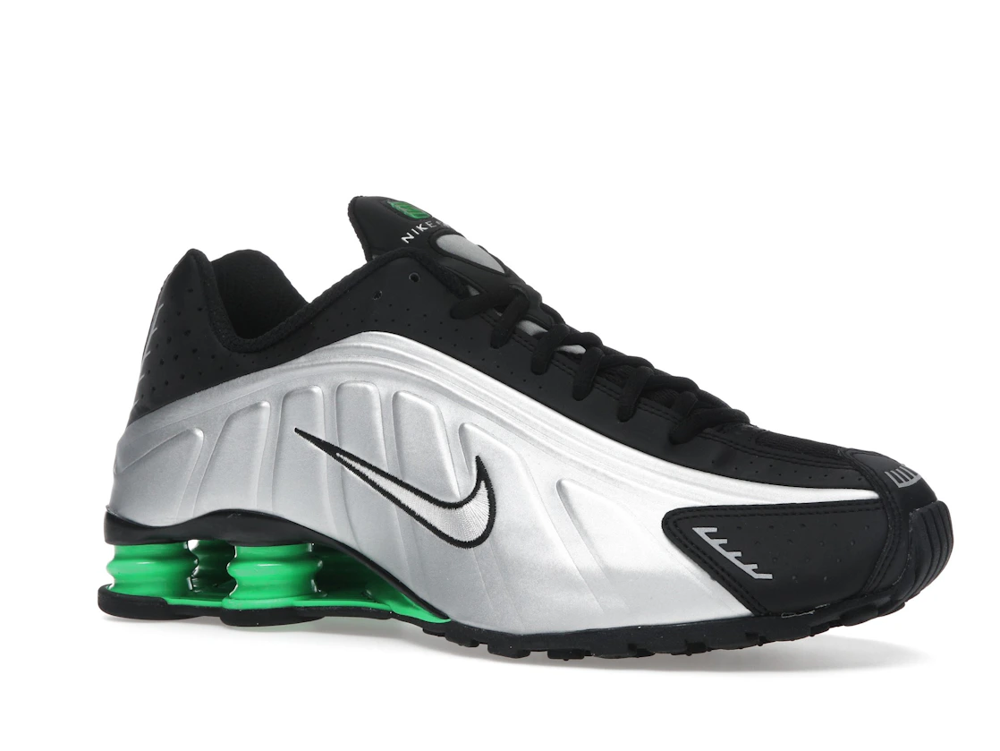 Nike Shox R4 Metallic Silver Green Shock