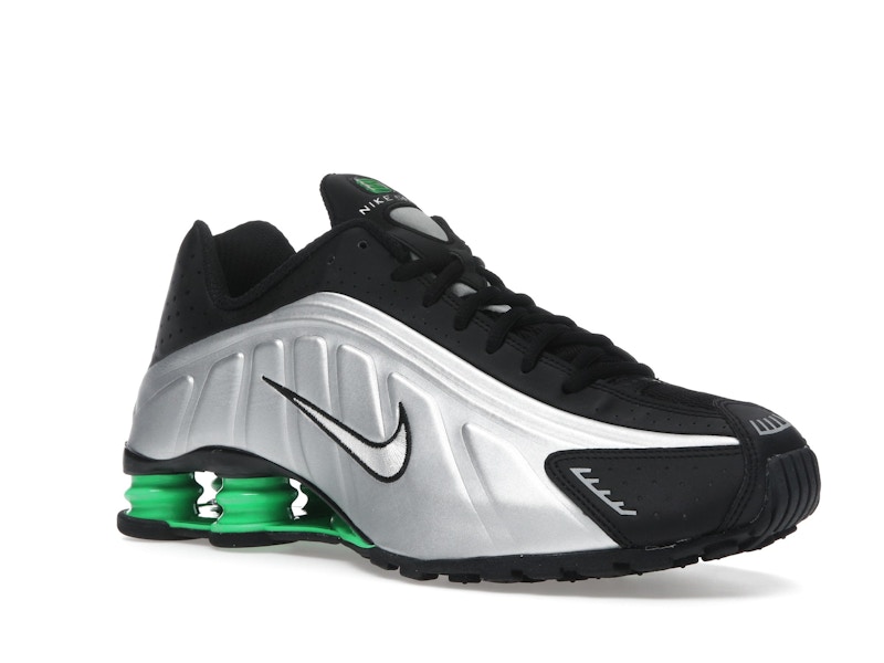 Nike Shox R4 Metallic Silver Green Shock