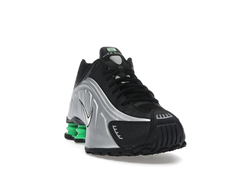 Nike Shox R4 Metallic Silver Green Shock