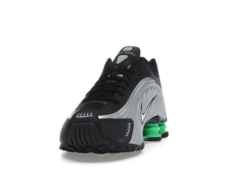 Nike Shox R4 Metallic Silver Green Shock