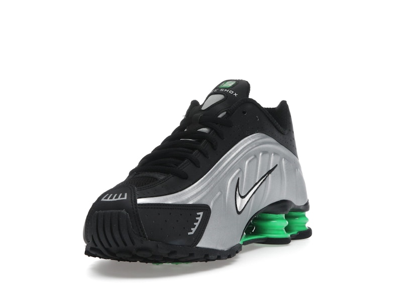 Nike Shox R4 Metallic Silver Green Shock