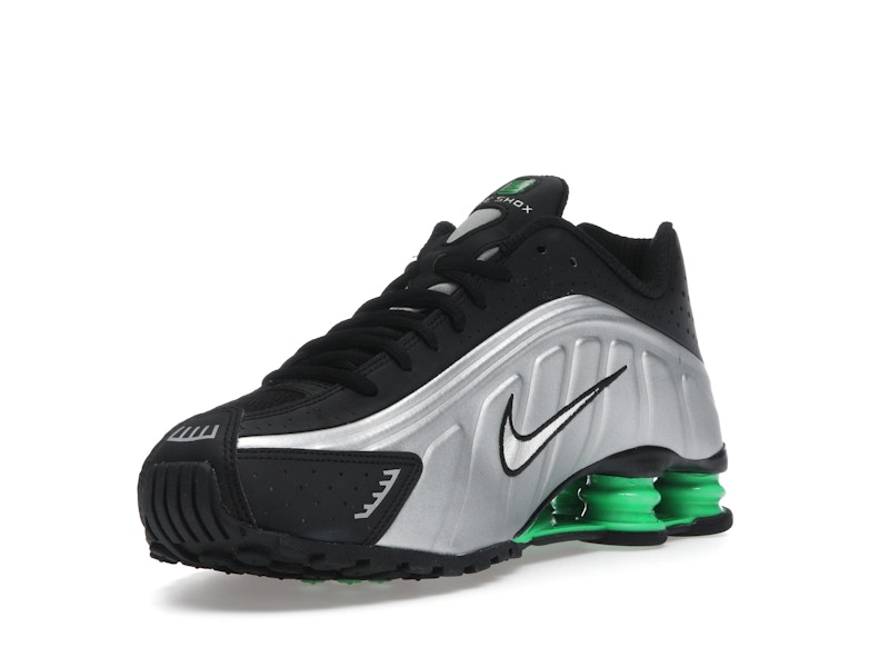 Nike Shox R4 Metallic Silver Green Shock
