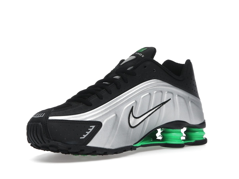 Nike Shox R4 Metallic Silver Green Shock