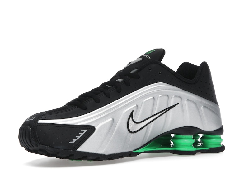 Nike Shox R4 Metallic Silver Green Shock