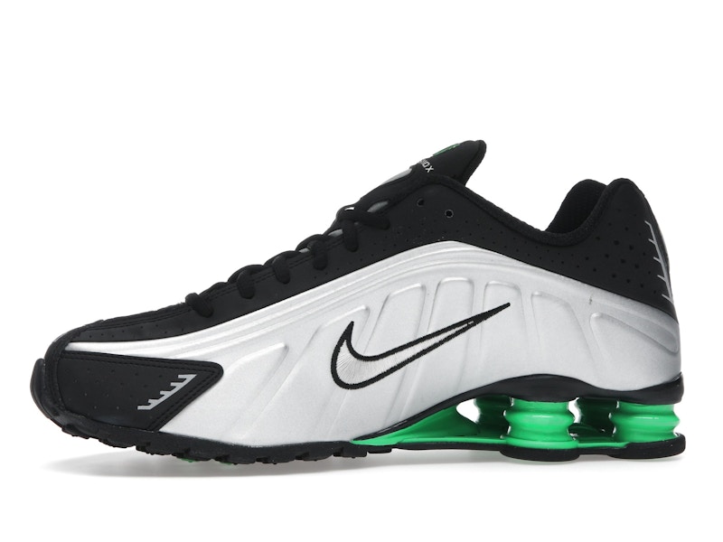 Nike Shox R4 Metallic Silver Green Shock