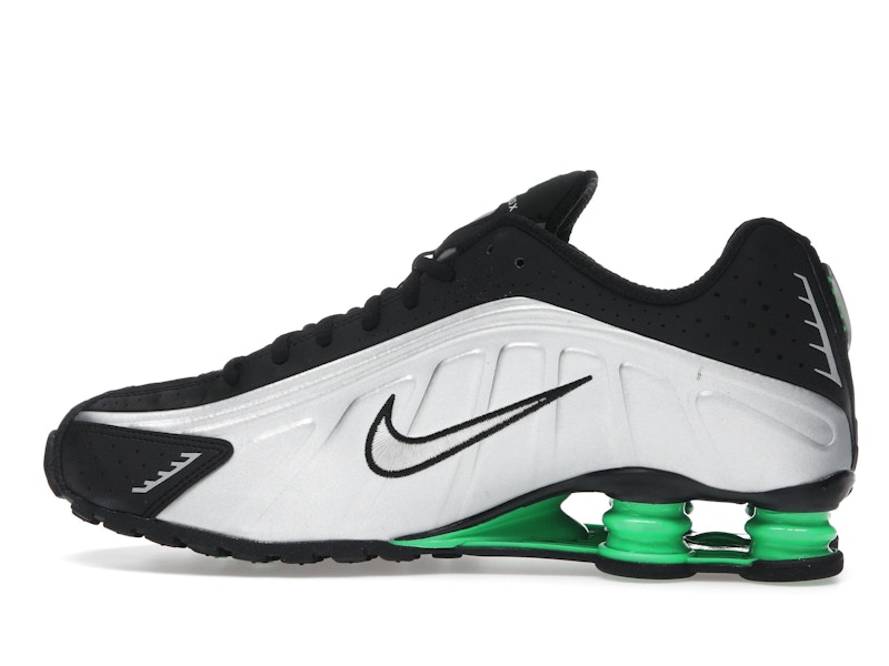 Nike Shox R4 Metallic Silver Green Shock