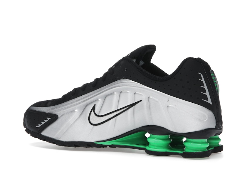Nike Shox R4 Metallic Silver Green Shock