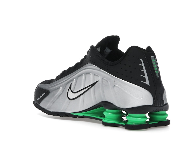Nike Shox R4 Metallic Silver Green Shock