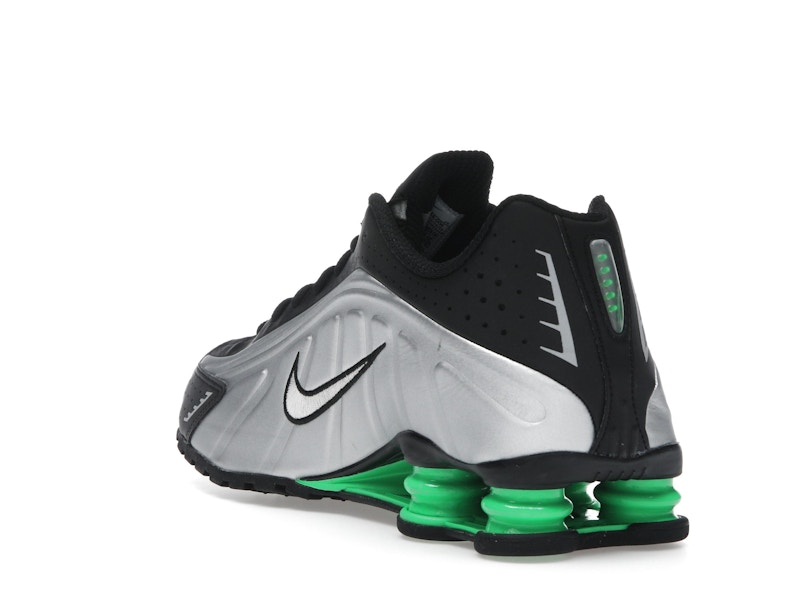 Nike Shox R4 Metallic Silver Green Shock