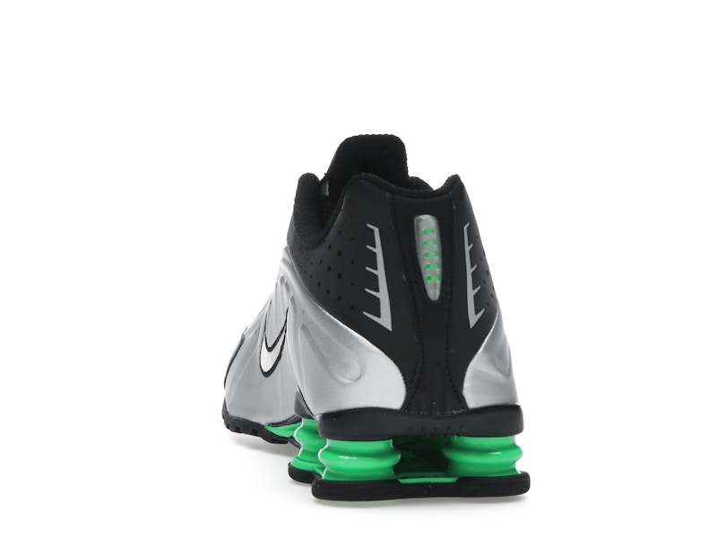 Nike Shox R4 Metallic Silver Green Shock