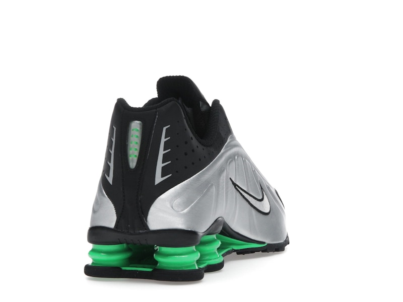 Nike Shox R4 Metallic Silver Green Shock