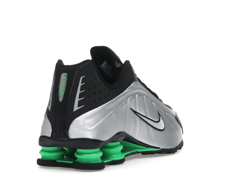 Nike Shox R4 Metallic Silver Green Shock