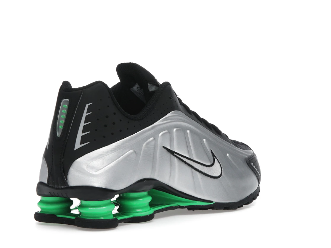 Nike Shox R4 Metallic Silver Green Shock