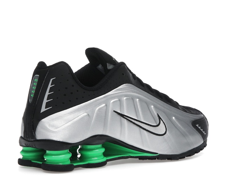 Nike Shox R4 Metallic Silver Green Shock