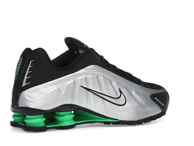 Nike Shox R4 Metallic Silver Green Shock