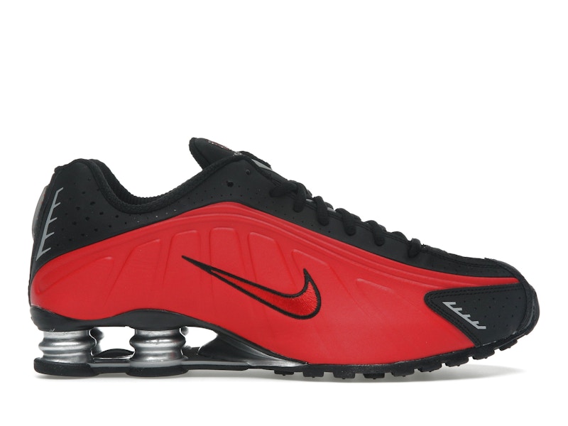 ◆正規品◆NIKE SHOX R4 UNIVERSITY RED BLACK◆関税込◆人気◆ Nike Shox R4 University Red Black Metallic Silver Men's