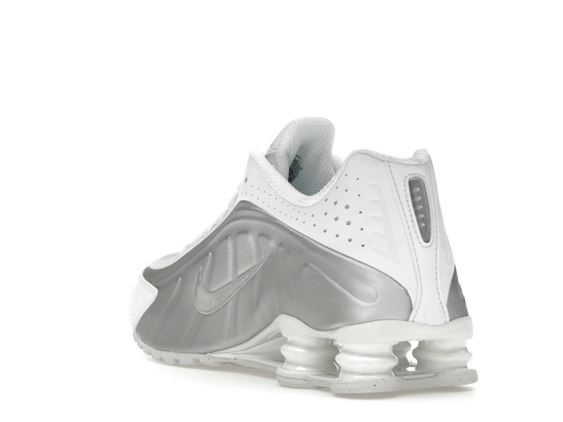Nike Shox R4 White Bright Crimson Metallic Silver