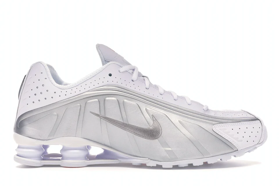 Nike Shox R4 White Metallic Silver 0