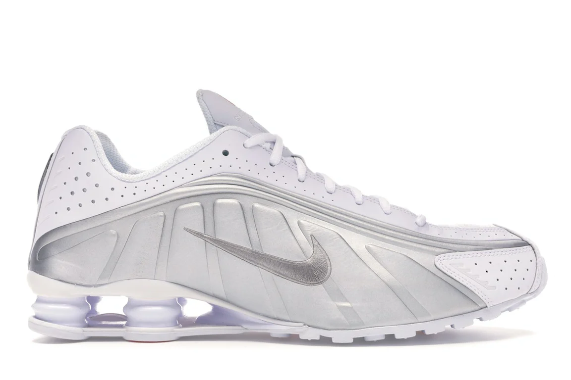 Nike Shox R4 White Metallic Silver Men's - 104265-131 - US