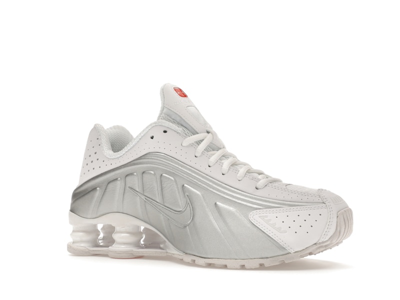 Nike Shox R4 White Metallic Silver (Women's) - 360° view 4