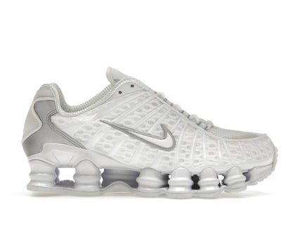 Nike Shox TL en blanco, plateado metalizado y anaranjado (de mujer