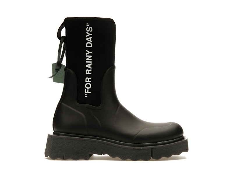 Off white wellington boots best sale
