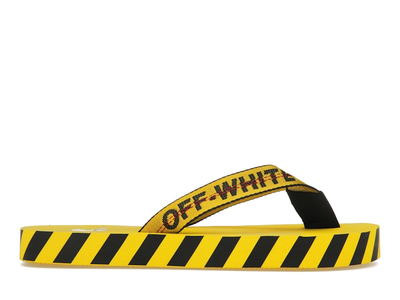 Off white yellow flip flops online