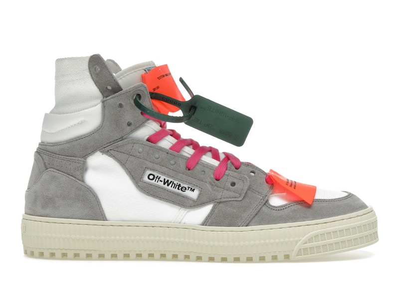 ★Off-White★ Off Court 30 High Top Sneakers Grey White OWIA OFF-WHITE Off-Court 3.0 High White Grey Pink (FW22) Men's