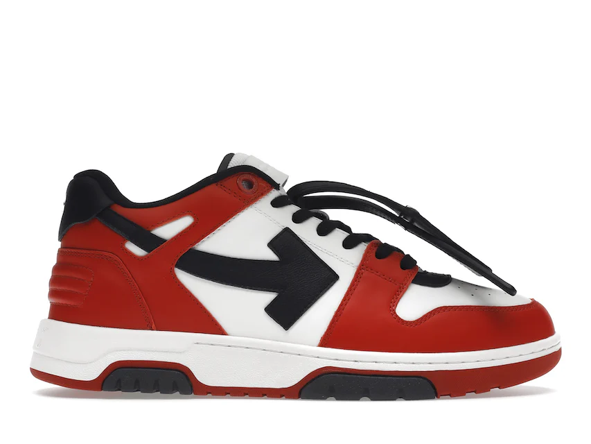 OFF-WHITE Out Of Office OOO Low Tops Black White Red 0