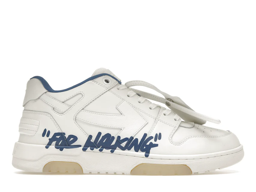 OFF-WHITE Out Of Office "OOO" Low Tops For Walking White White Dark Blue SS22 0
