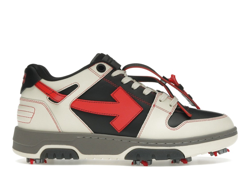 OFF-WHITE Out Of Office OOO Low Tops Golf Paris Hilinski Red Black