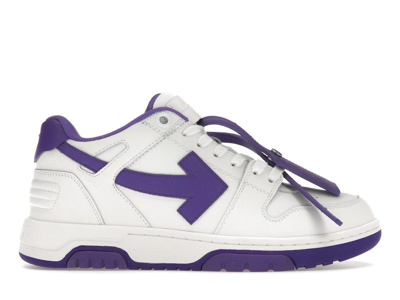 OFF WHITE Out Of Office OOO Low Tops White Purple OMIA189F22LEA0010135 US