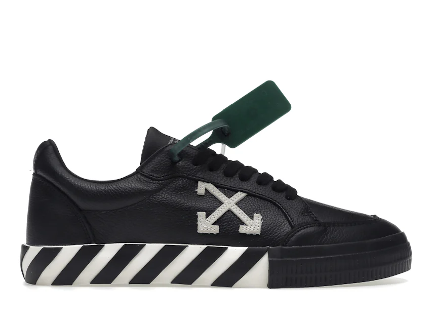 OFF-WHITE Vulc Low Leather Black White SS22 0