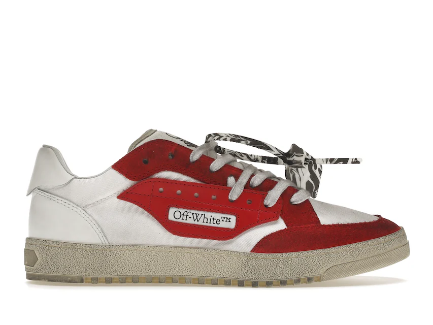 OFF-WHITE Vulcanized 5.0 Low Top White Red Men's - OMIA227F21FAB0010129 ...