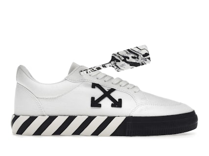 OFF-WHITE Vulcanized Low Canvas White Black Men's