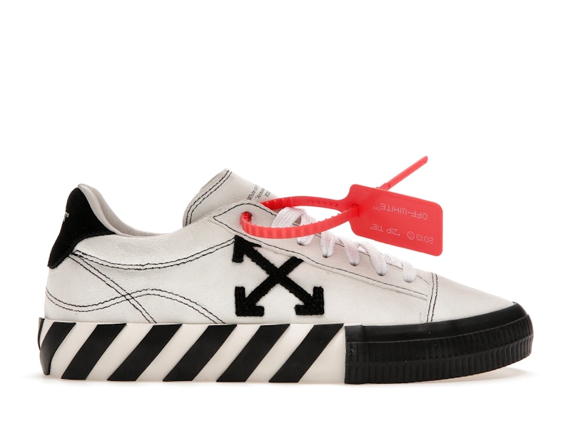 OFF WHITE Vulcanized Low Leather White Black Women s