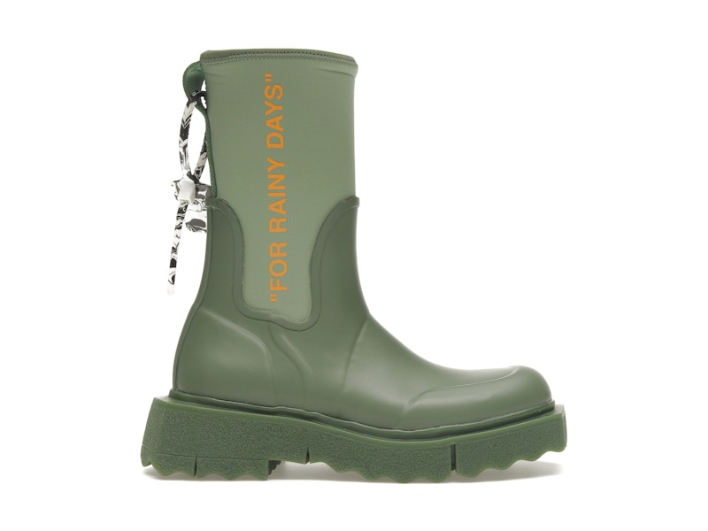 OFF-WHITE Zip-tie Rain Boots Green (Women's OFF-WHITE Zip-tie Rain Boots Green (Women's