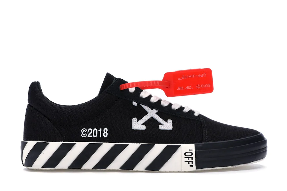 OFF-WHITE Vulc Low Black (Updated Stripes) Men's - OMIA085R198000161000 ...