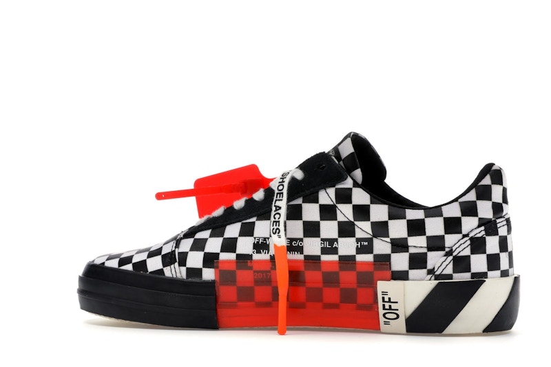 Off white vulc low checkered Clearance