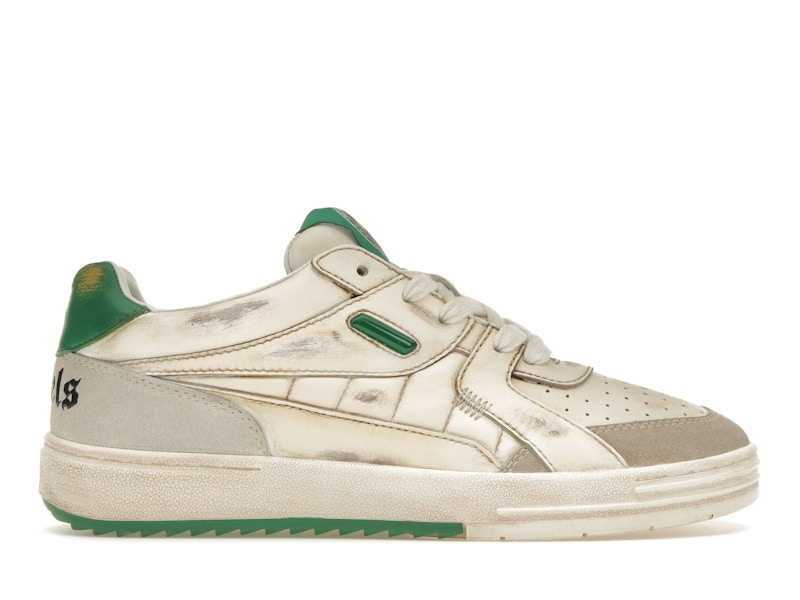 関税・送料込 Palm Angels University スニーカー Palm Angels Palm University Vintage Sneaker White Green
