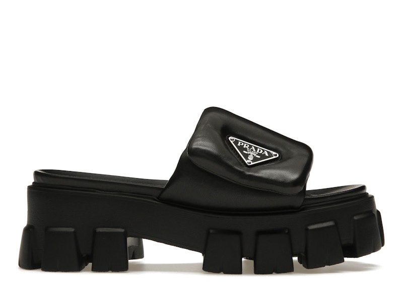 Prada padded clearance strap sandals