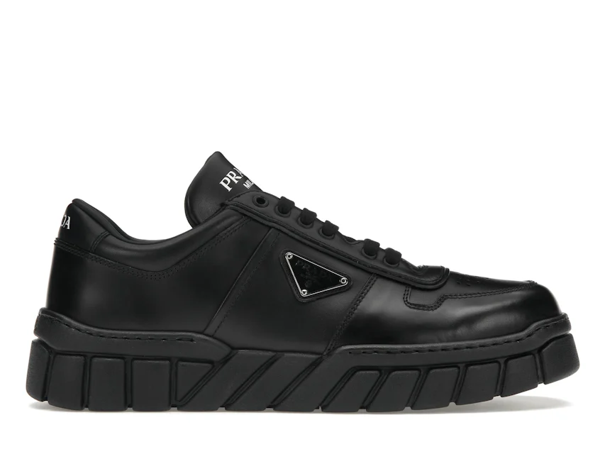 Prada Voluminous Sneakers Leather Black Black 0