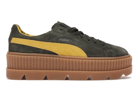 Puma Cleated Creeper Rihanna Fenty Suede Green (Women's) 366268