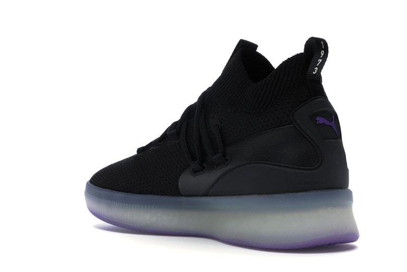 Puma Clyde Court Disrupt Black Electric Purple