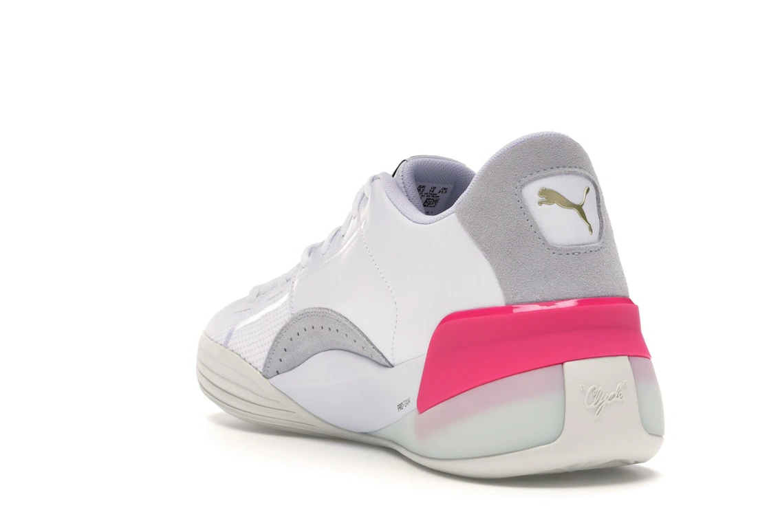 Puma Clyde Hardwood White Pink
