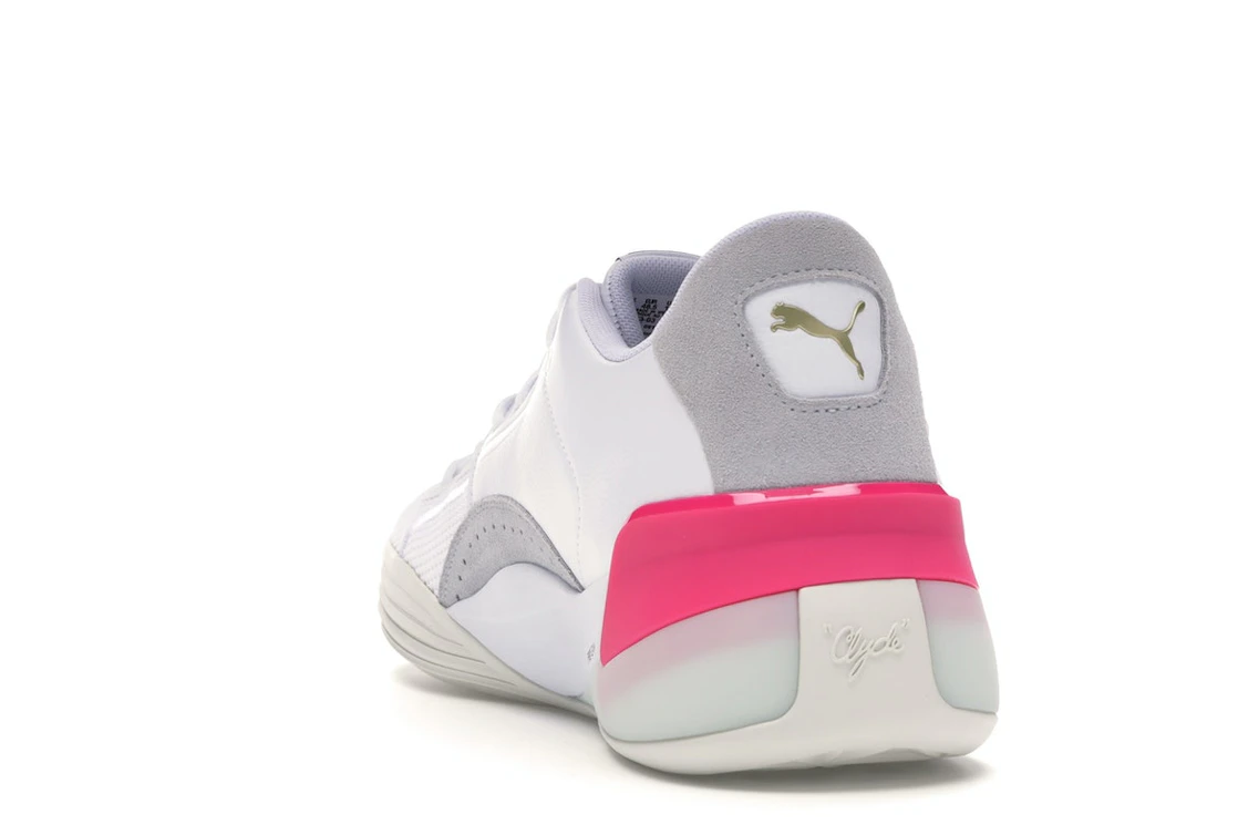 Puma Clyde Hardwood White Pink