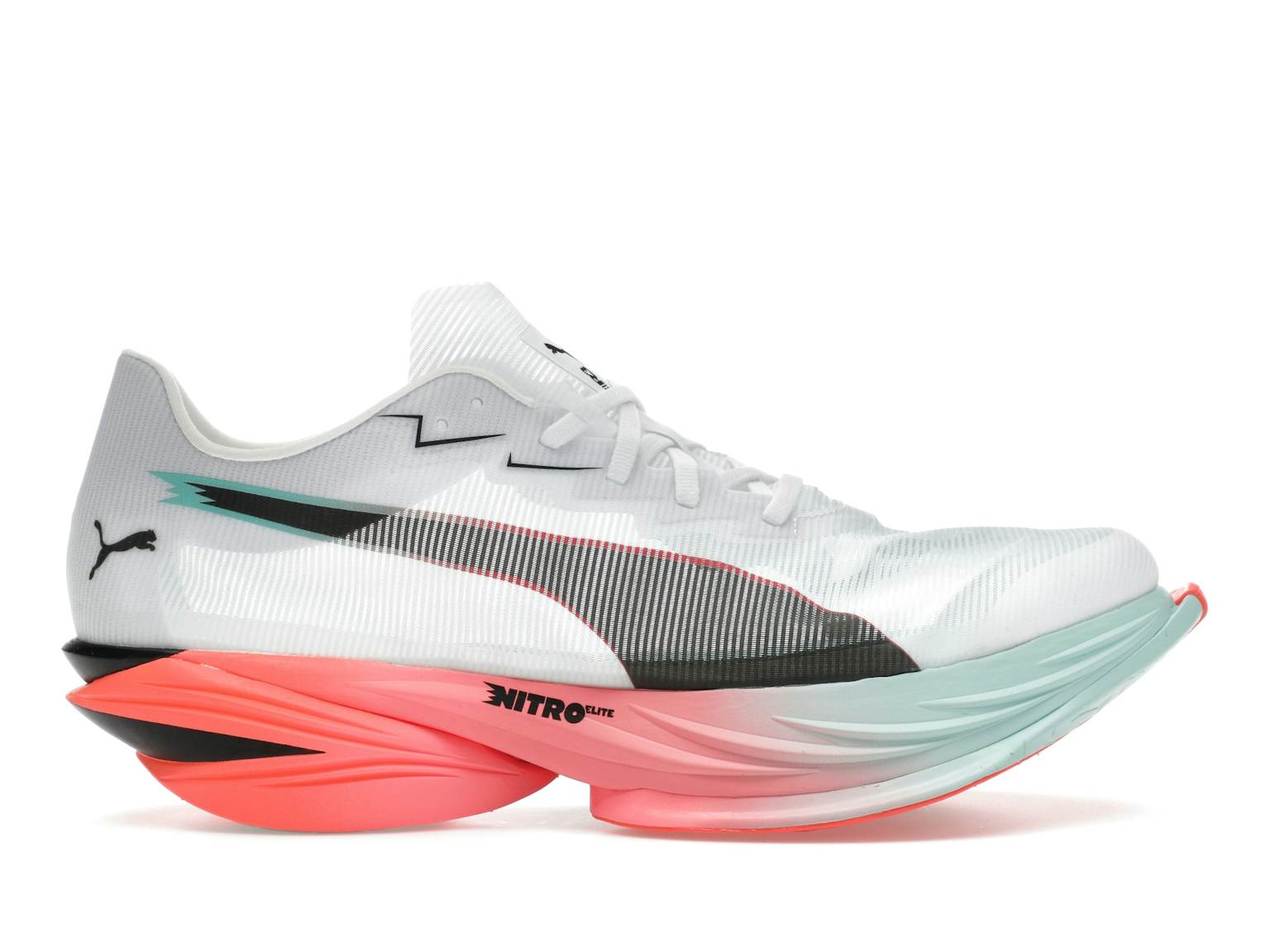 Puma Fast-R Nitro Elite 3 White Glowing Red Mint Men's - 312060-01 - US